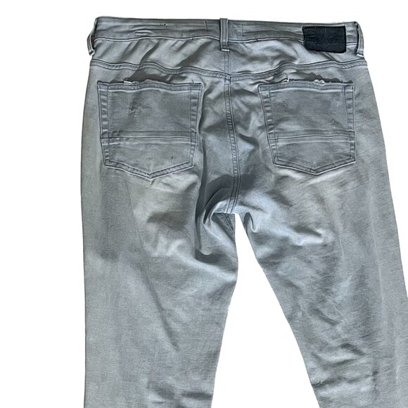 PACSUN Active Stretch Skinny Jeans – Light Wash Distressed | Men’s 32x30 - Picture 4 of 5